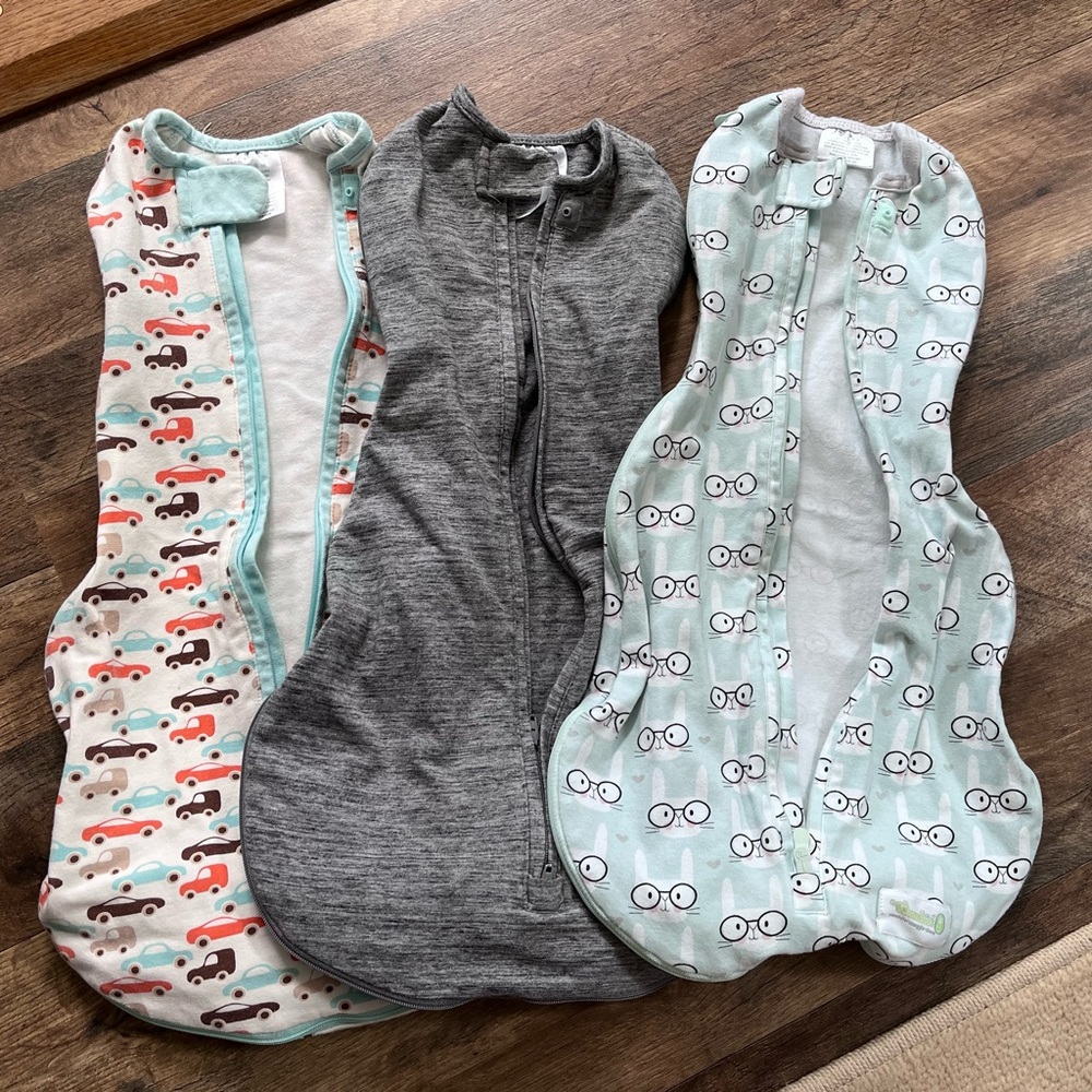 3 Woombie Grow With Me Swaddles
